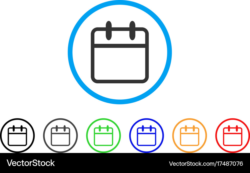 Calendar leaf rounded icon Royalty Free Vector Image