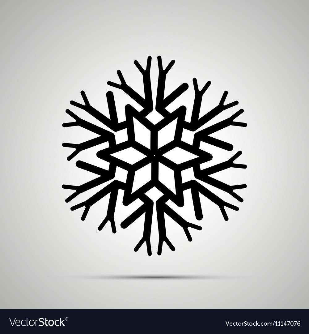 Complicated snowflake simple black icon