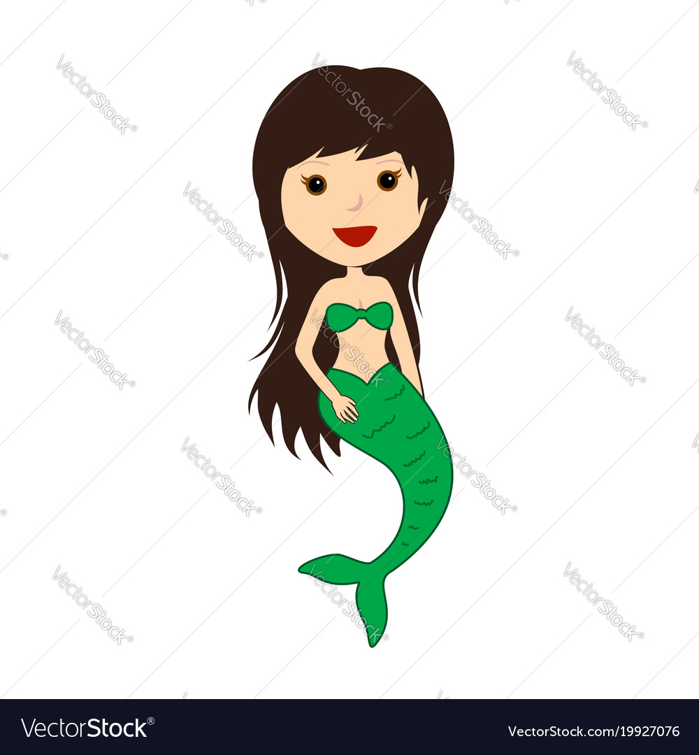 Cute Mermaid Character Royalty Free Vector Image 4628