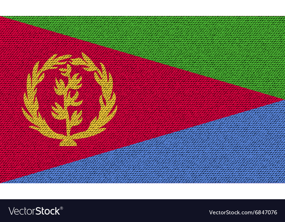 Flags eritrea on denim texture