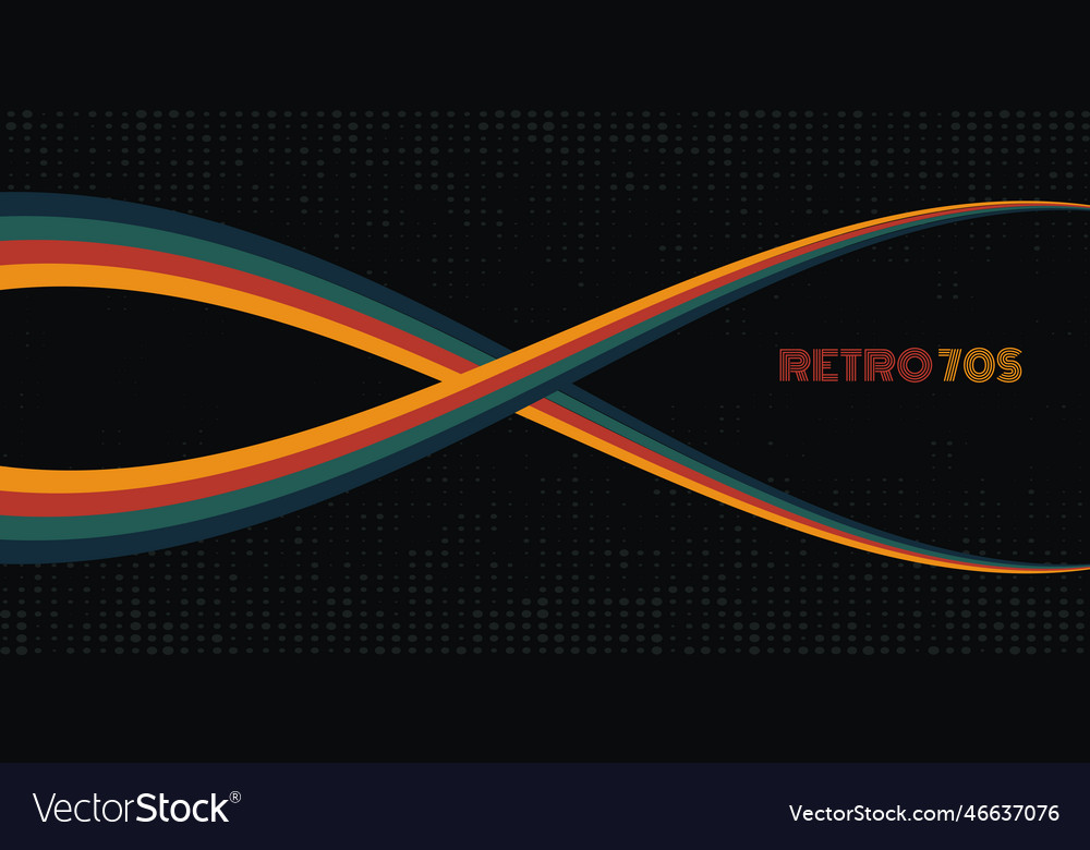 Horizontal retro background with color lines inn vector image Horizontal retro background with color lines inn