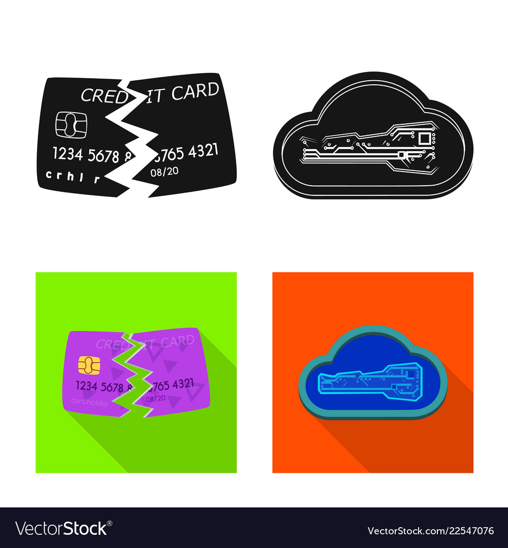 Isolated object of virus and secure logo set