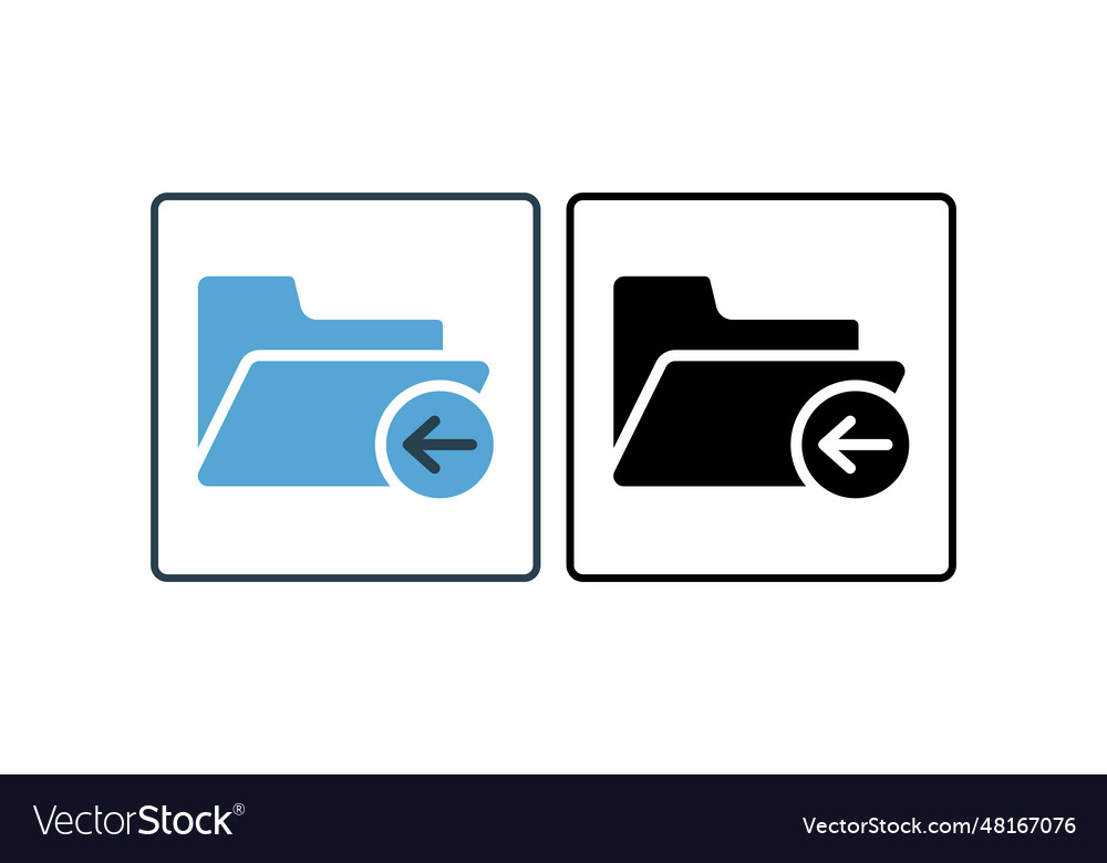 Move to folder icon suitable for web site design vector image Move to folder icon suitable for web site design