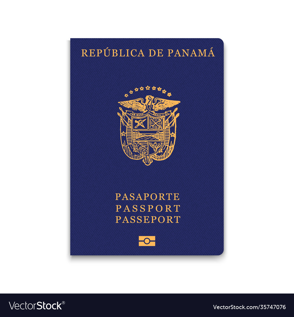 Passport panama citizen id template Royalty Free Vector