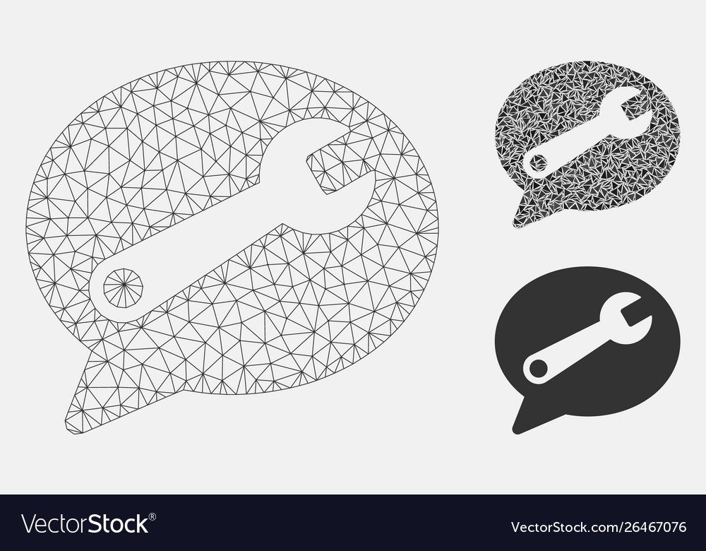 Service message mesh network model Vector Image Service message mesh network model