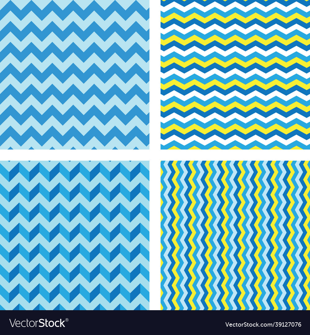 Set of chevron seamless pattern