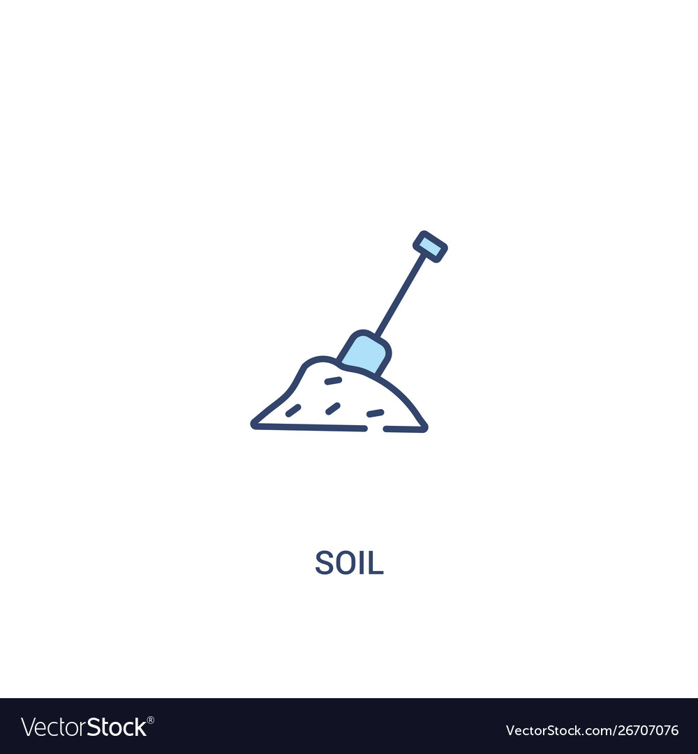 Soil concept 2 colored icon simple line element Vector Image Soil concept 2 colored icon simple line element