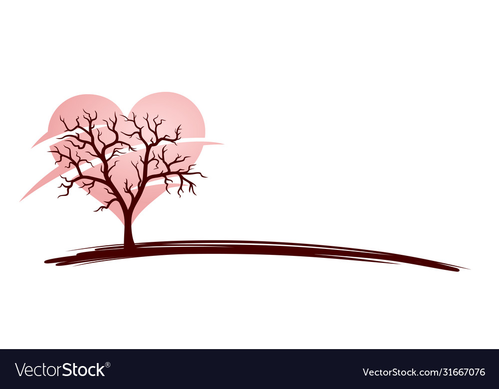 Tree symbol with heart