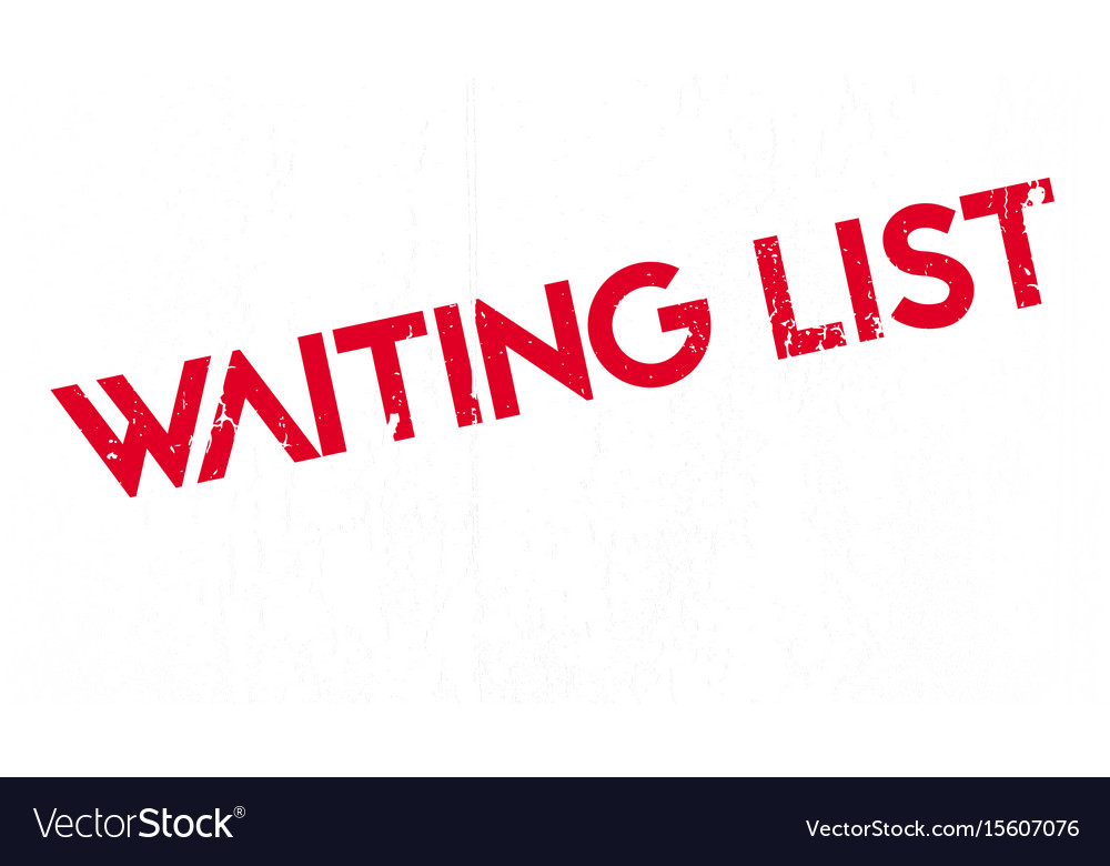 Waiting list rubber stamp Royalty Free Vector Image