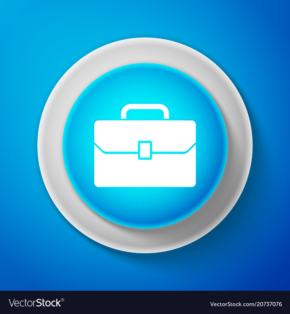 White briefcase icon business case sign Royalty Free Vector