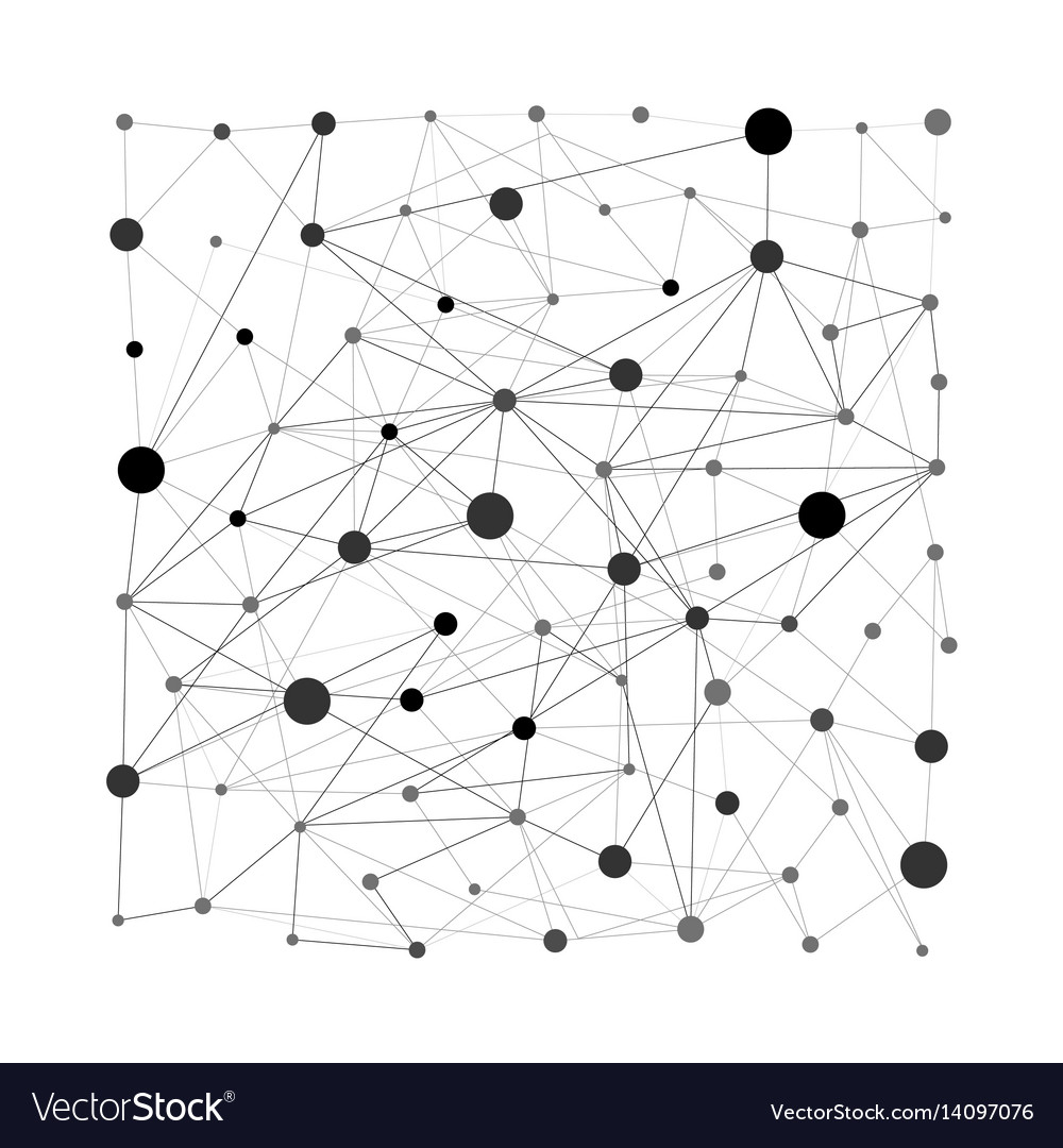 Wireframe Mesh Square Polygonal Element Cube Vector Image