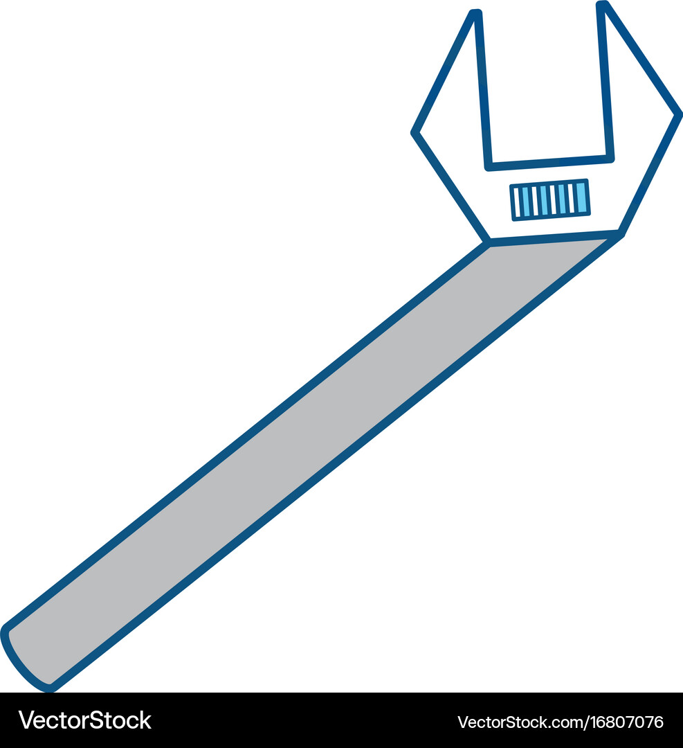 Wrench construction tool Royalty Free Vector Image