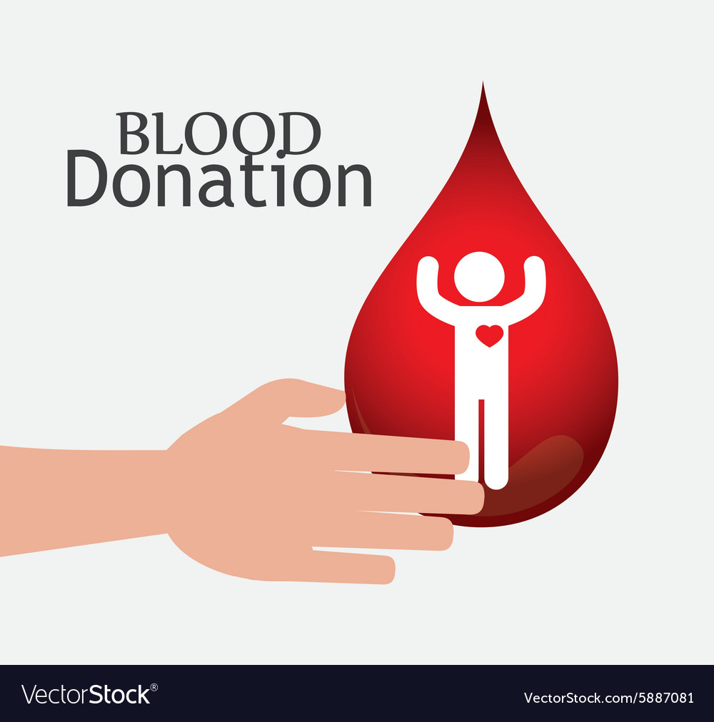 Blood donation design Royalty Free Vector Image