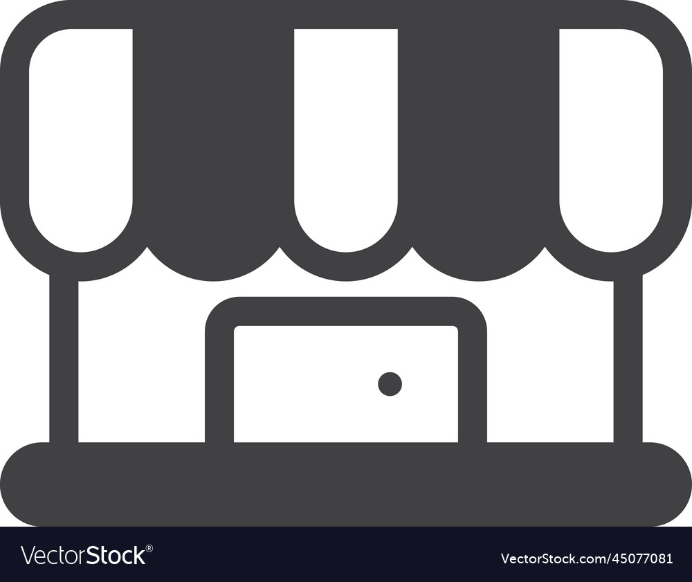 Cafe building in minimal style vector image Cafe building in minimal style