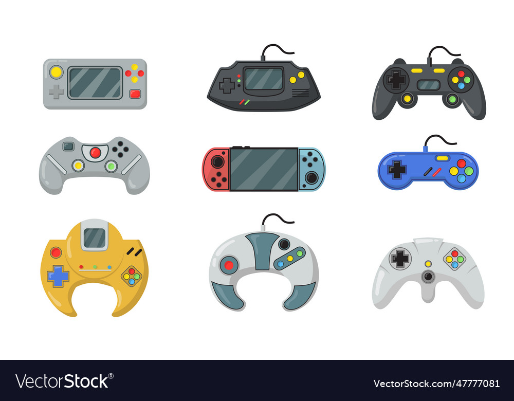 Gamepads set Royalty Free Vector Image - VectorStock