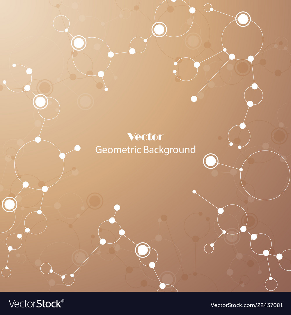 Geometric pattern with connected lines and dots vector image Geometric pattern with connected lines and dots
