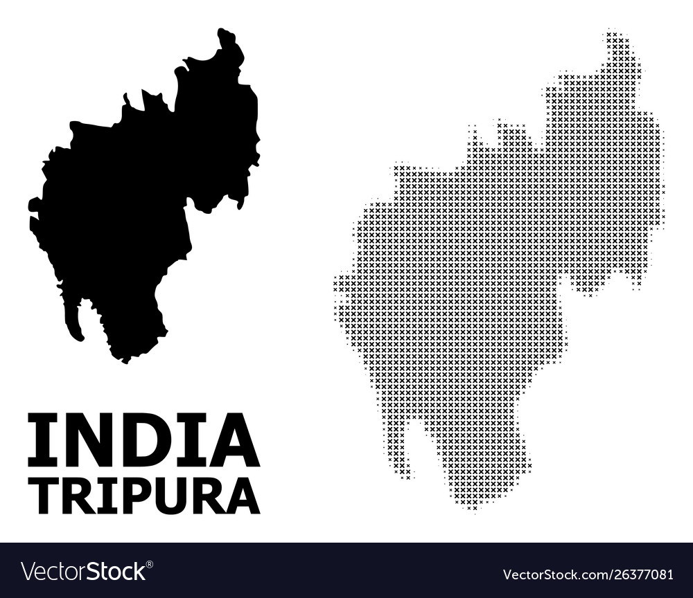 Halftone pattern and solid map tripura