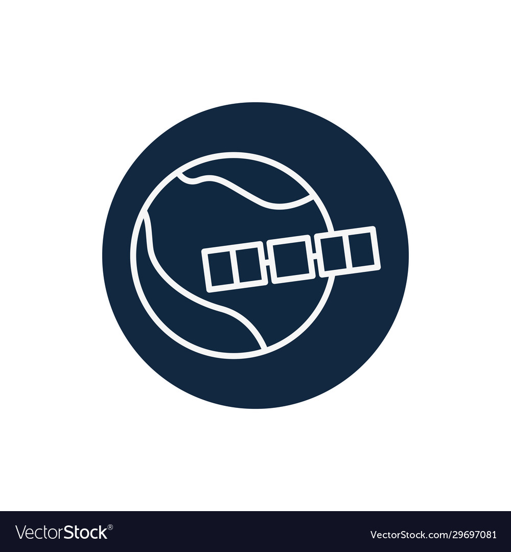 Isolated satellite and planet line block style