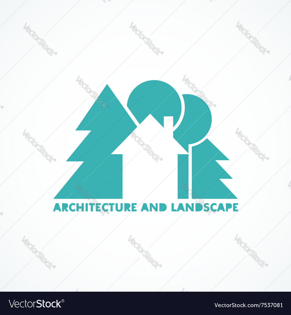 Logo house with trees