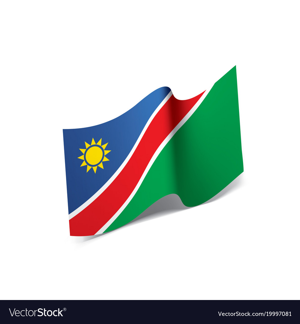 Namibia flag Royalty Free Vector Image - VectorStock