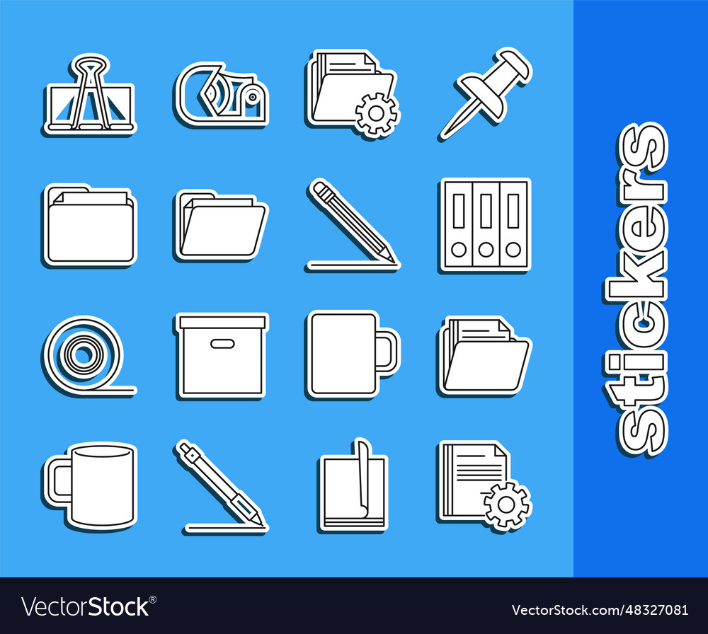 Set line document settings with gears folder