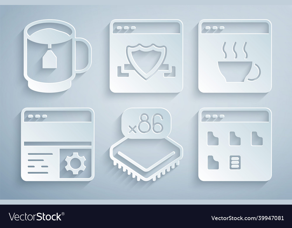 Set processor with microcircuits cpu software vector image Set processor with microcircuits cpu software