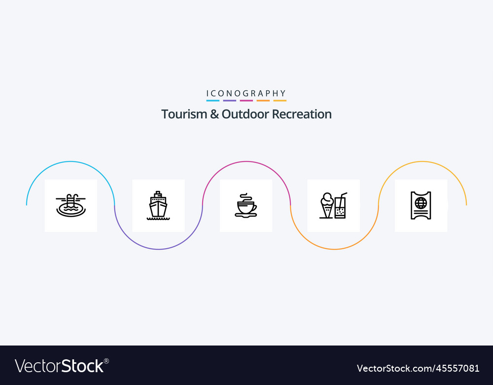 Tourism and outdoor recreation line 5 icon pack