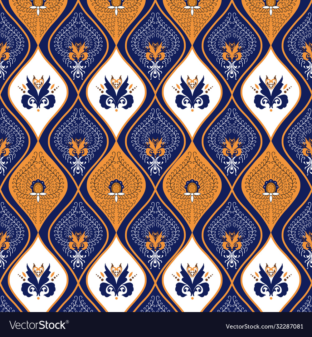 Unique pattern on indonesian batik design Vector Image