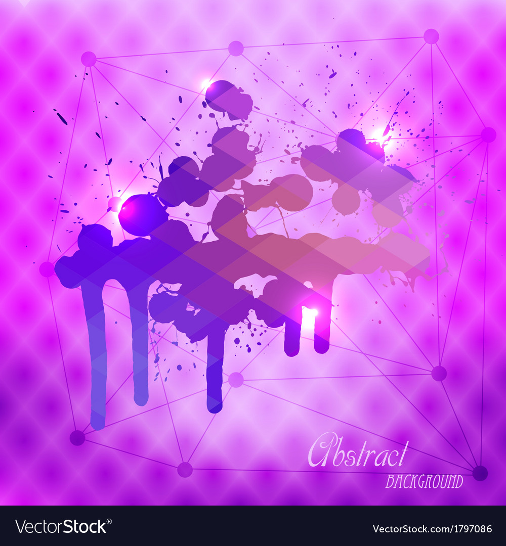 Abstract blots on a triangular background