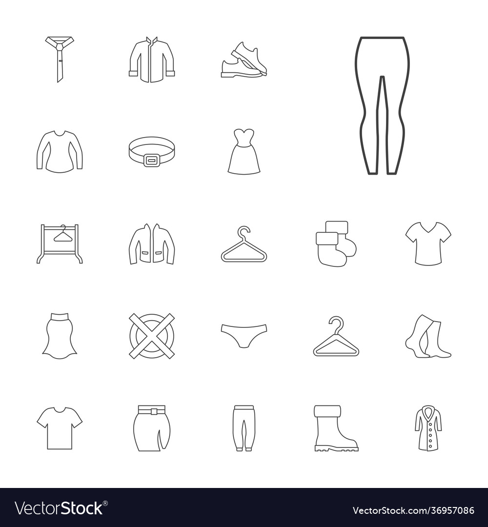 Clothing icons Royalty Free Vector Image - VectorStock