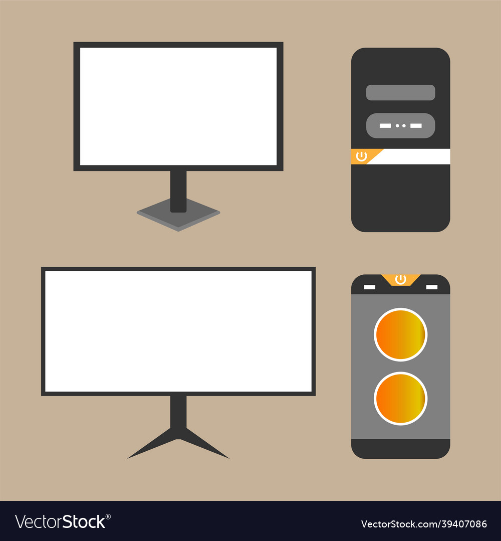 Computer monitor Royalty Free Vector Image - VectorStock