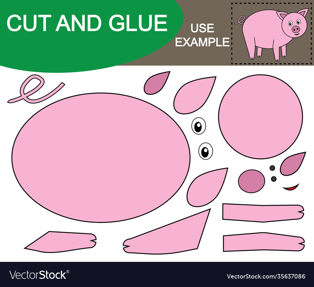 Bild Schwein Tier mit Scheren erstellen vector image Bild Schwein Tier mit Scheren erstellen