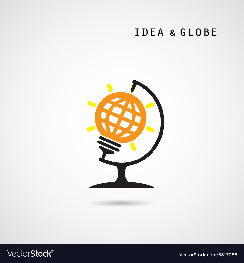 Creative bulb abstract logo design