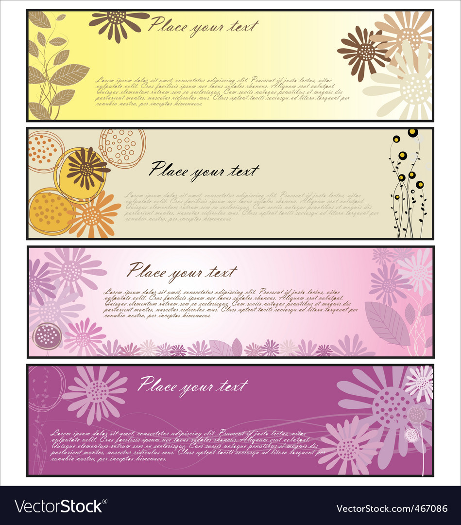 Floral banners