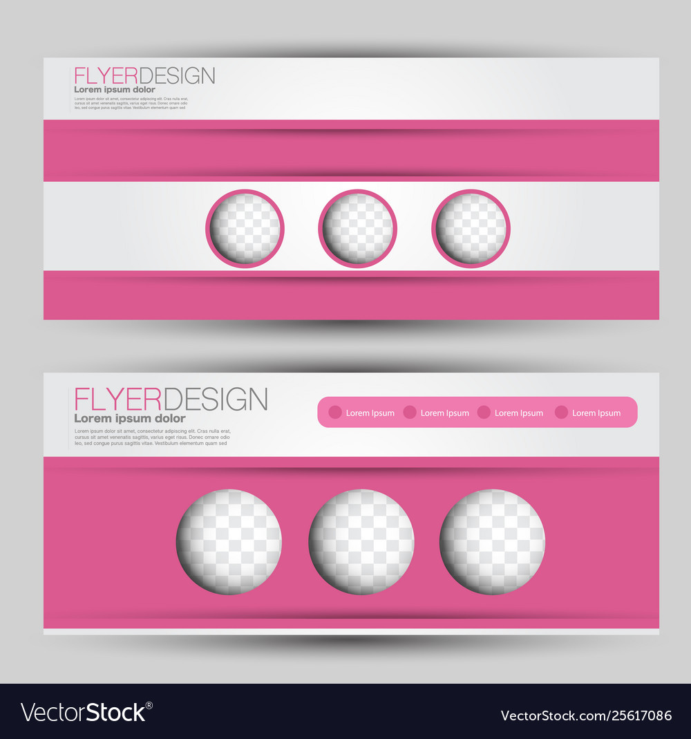 Flyer banner or web header template set