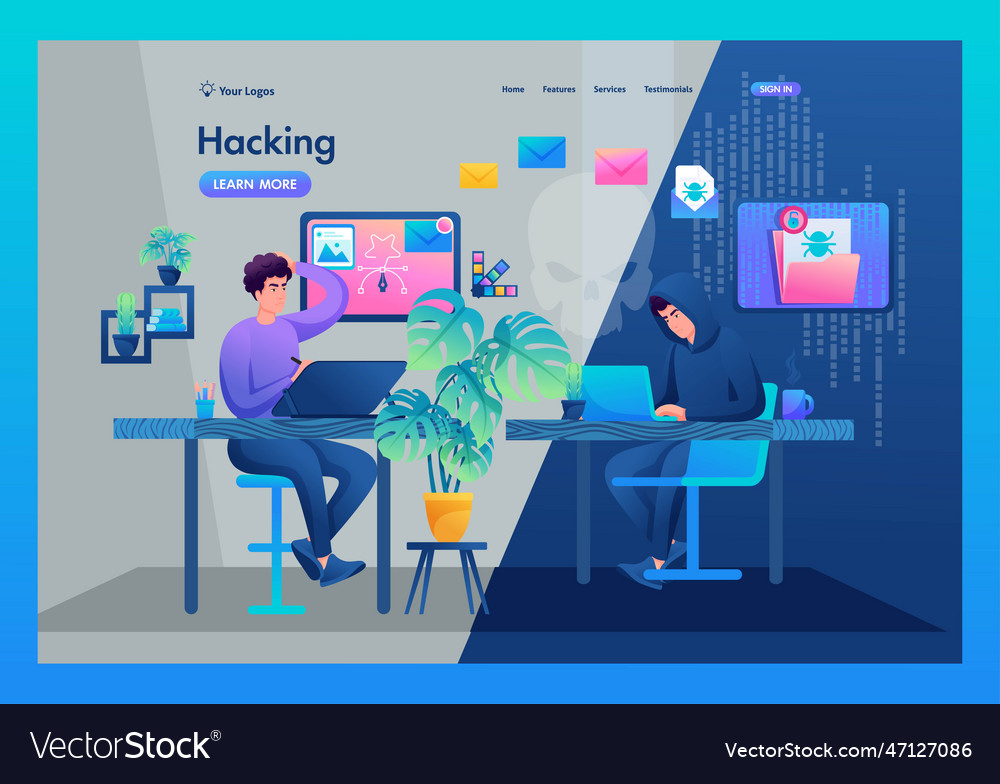 Hacker greift Computer System