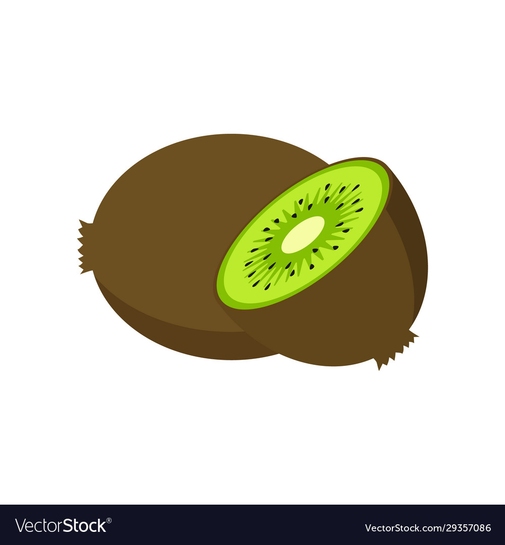 Kiwi on white background