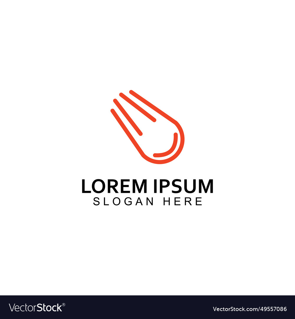 Logo design template meteor or space object Vector Image Logo design template meteor or space object