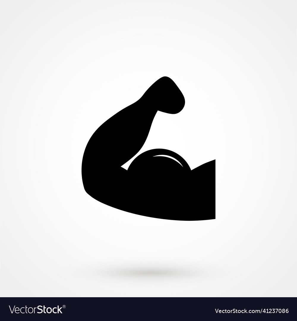 Muscle icon in a simple style isolated vector image Muscle icon in a simple style isolated
