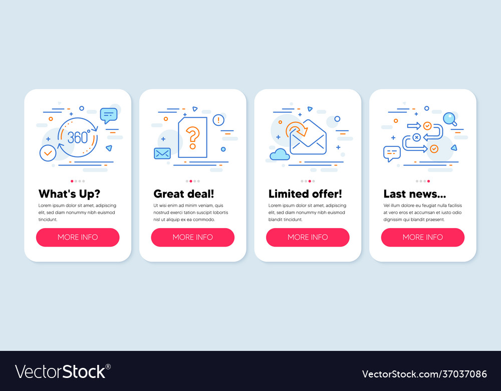 Set technology icons such as full rotation vector image Set technology icons such as full rotation