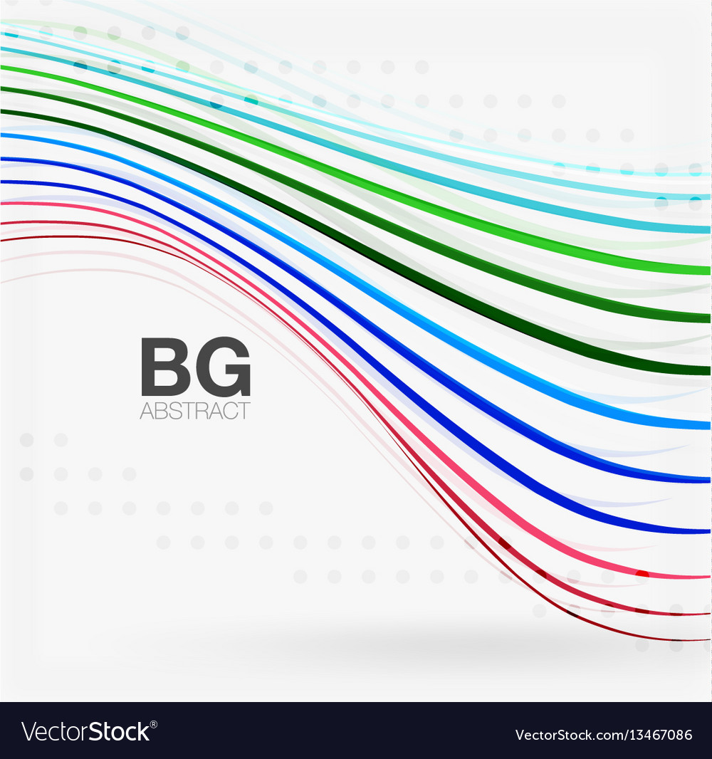 Thin lines wave abstract background vector image Thin lines wave abstract background
