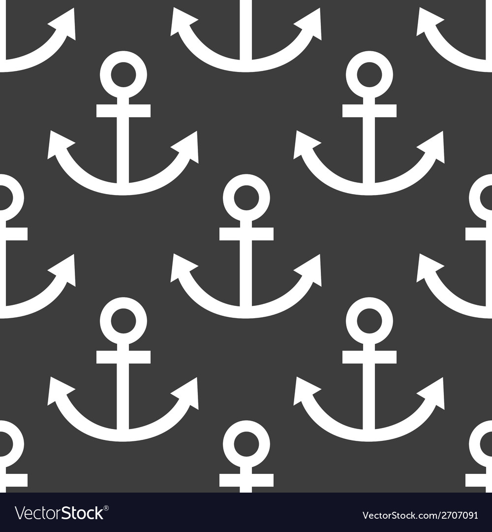 Anchor web icon flat design seamless pattern