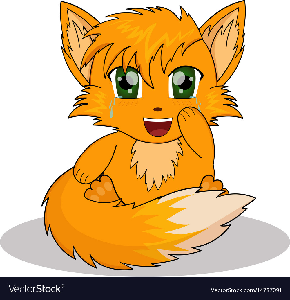 Anime girl with a fox ears Stock Photo - Alamy