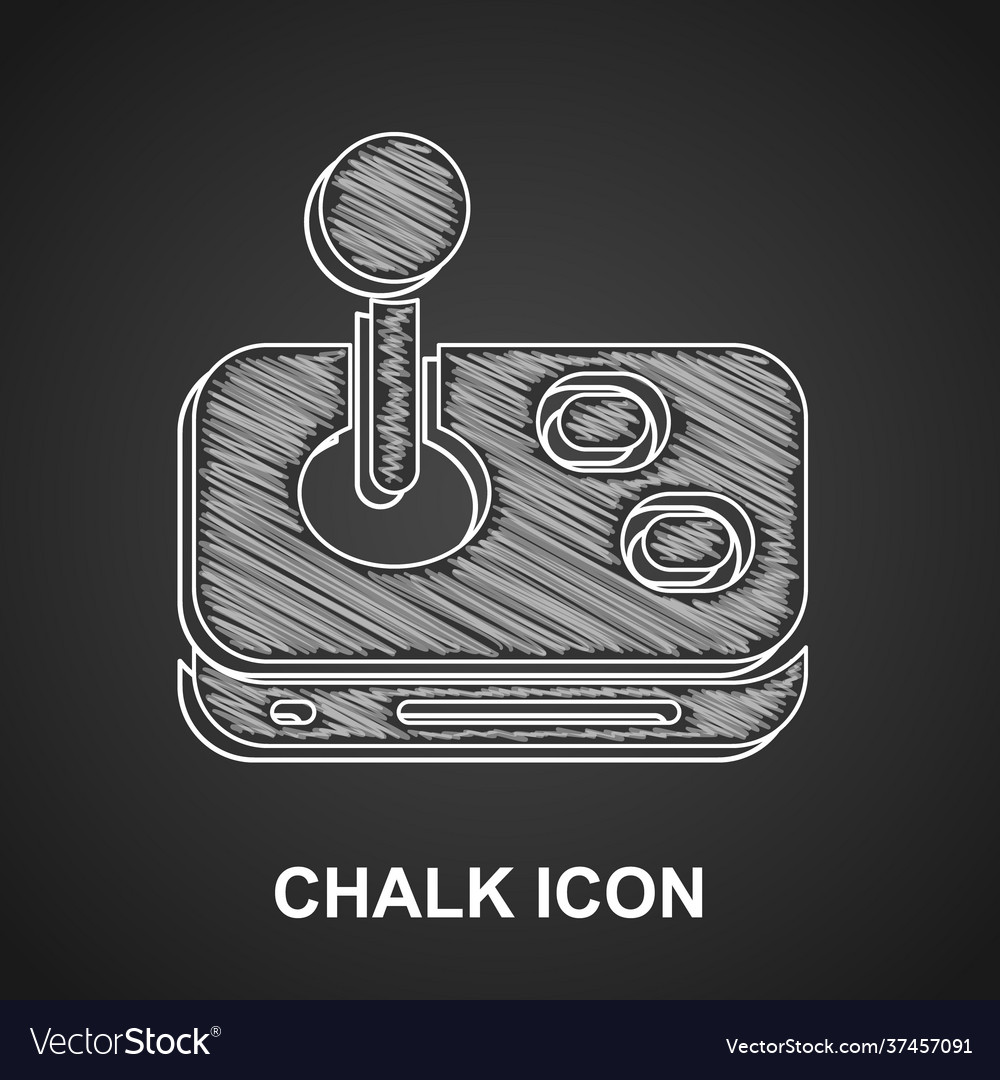 Chalk joystick for arcade machine icon isolated Vector Image Chalk joystick for arcade machine icon isolated