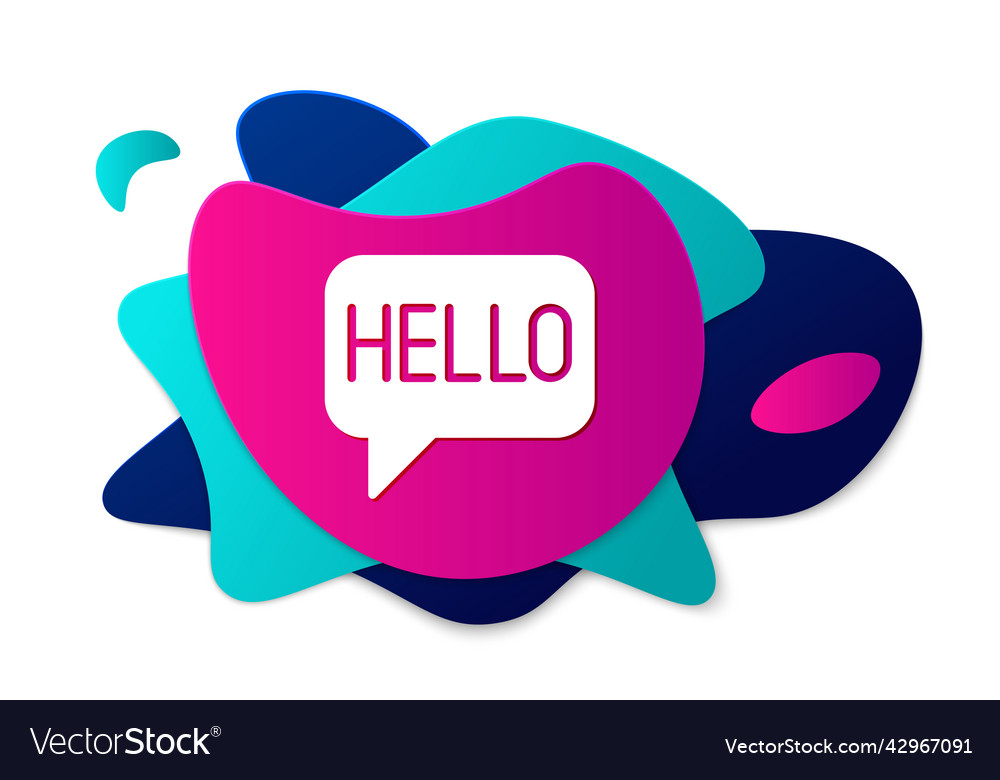 Color hello in different languages icon isolated vector image Color hello in different languages icon isolated