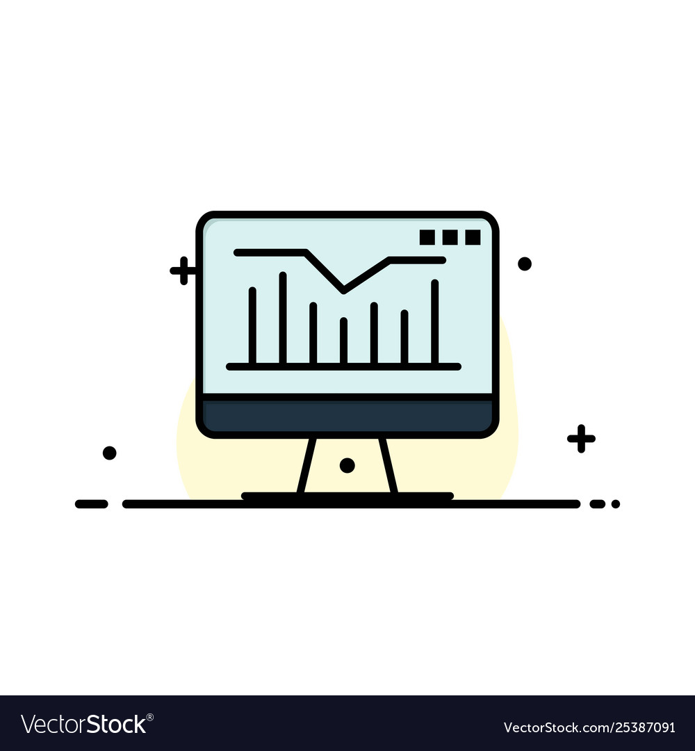 Computer static graph monitor business logo