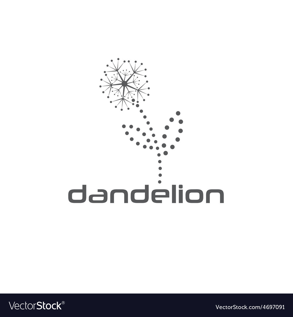 cyber dandelion design template royalty free vector image