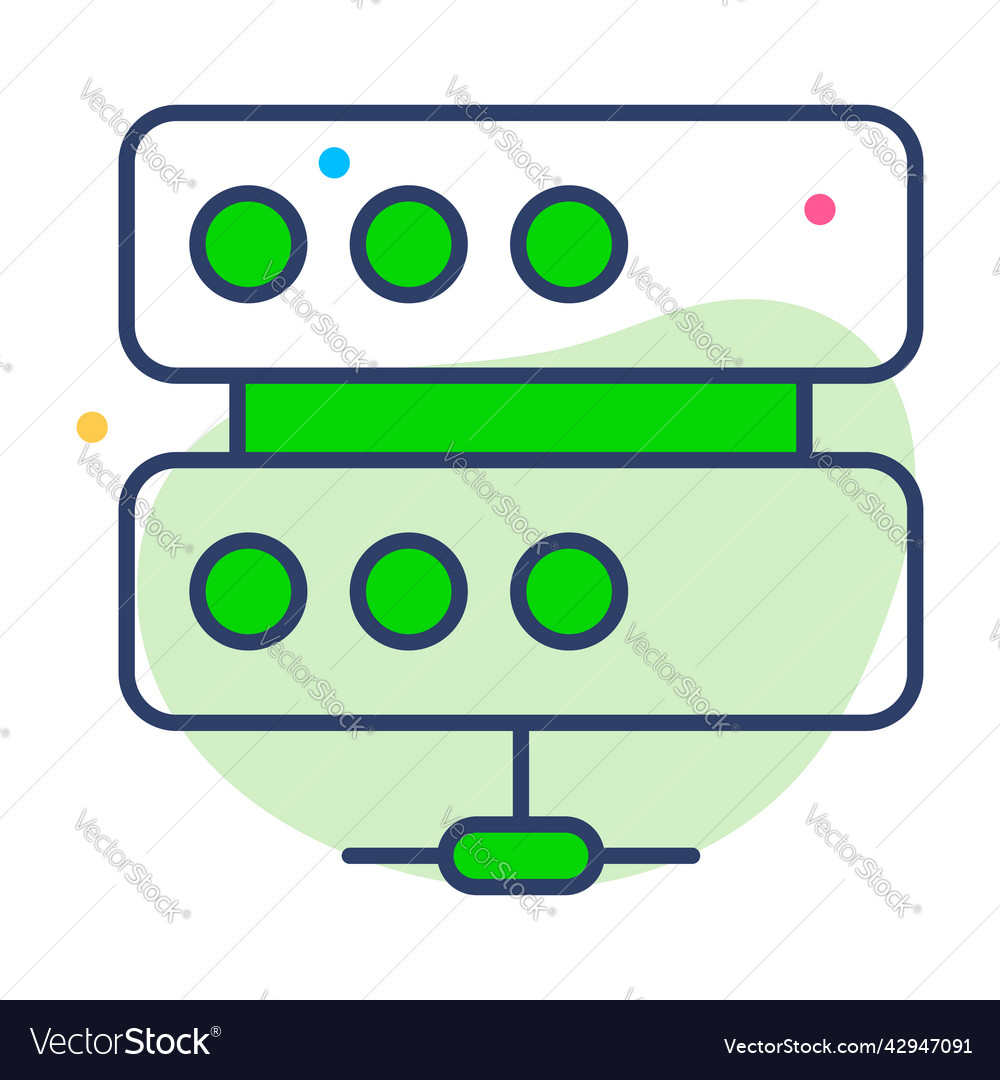 Database finance related line icon editable