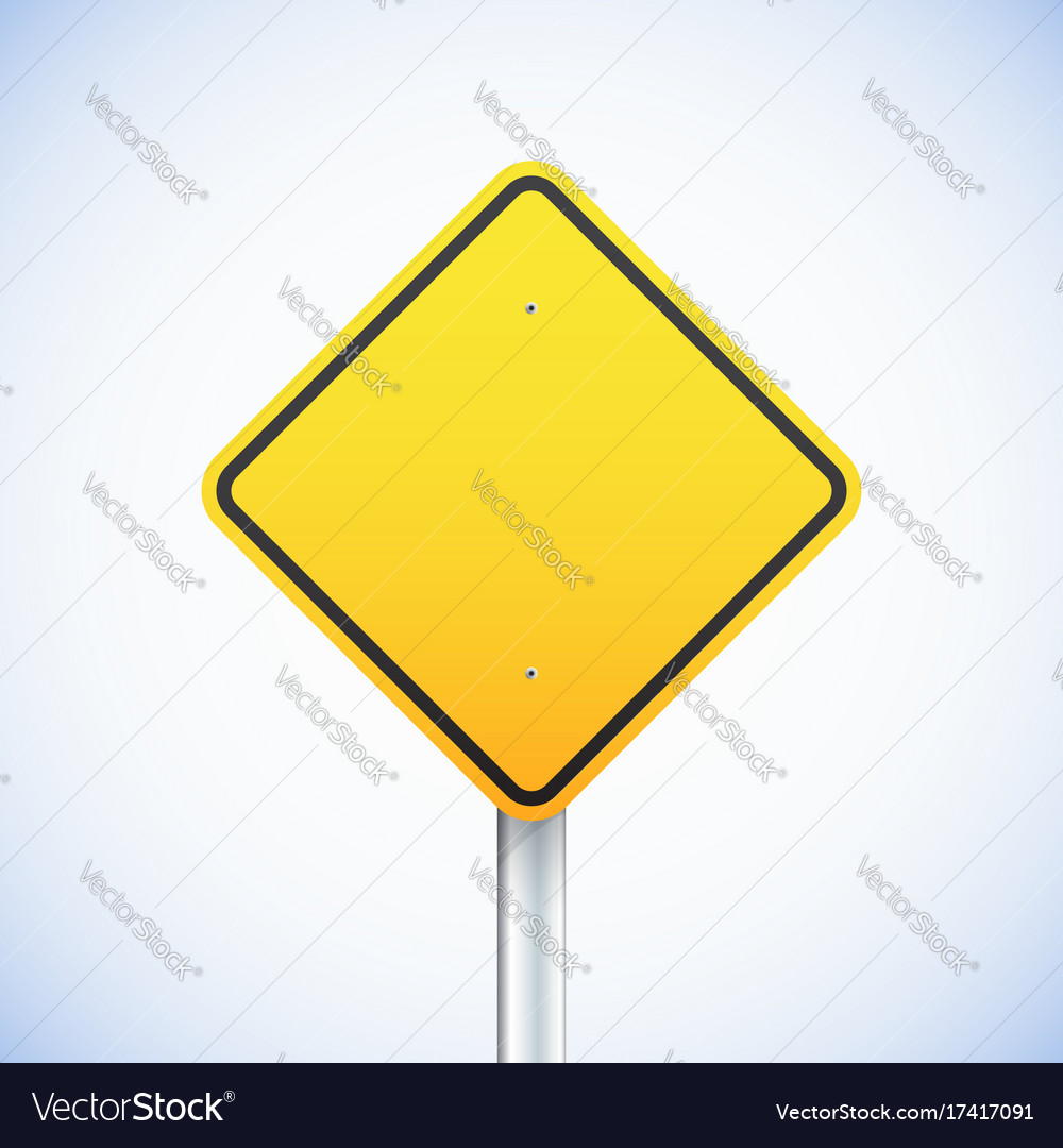 Empty road sign Royalty Free Vector Image - VectorStock