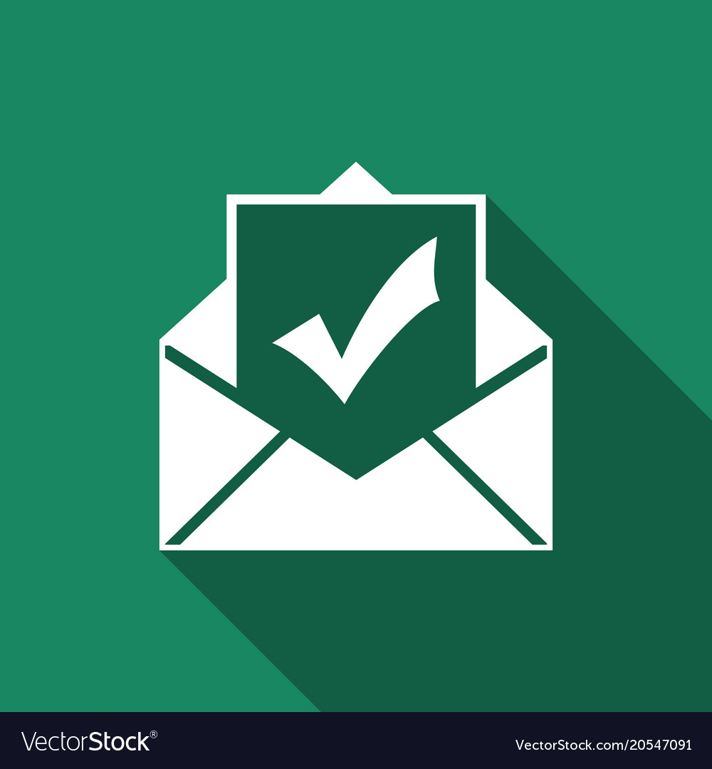 Envelope with document and check mark icon